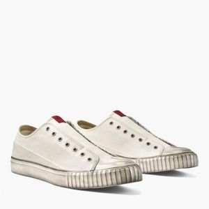 John Varvatos Star USA BooTLeg Laceless Sneakers White/Pearl Size: 10.5